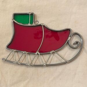 Vintage glass sleigh suncatcher